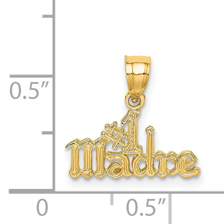 14k #1 MADRE  Charm-K2636