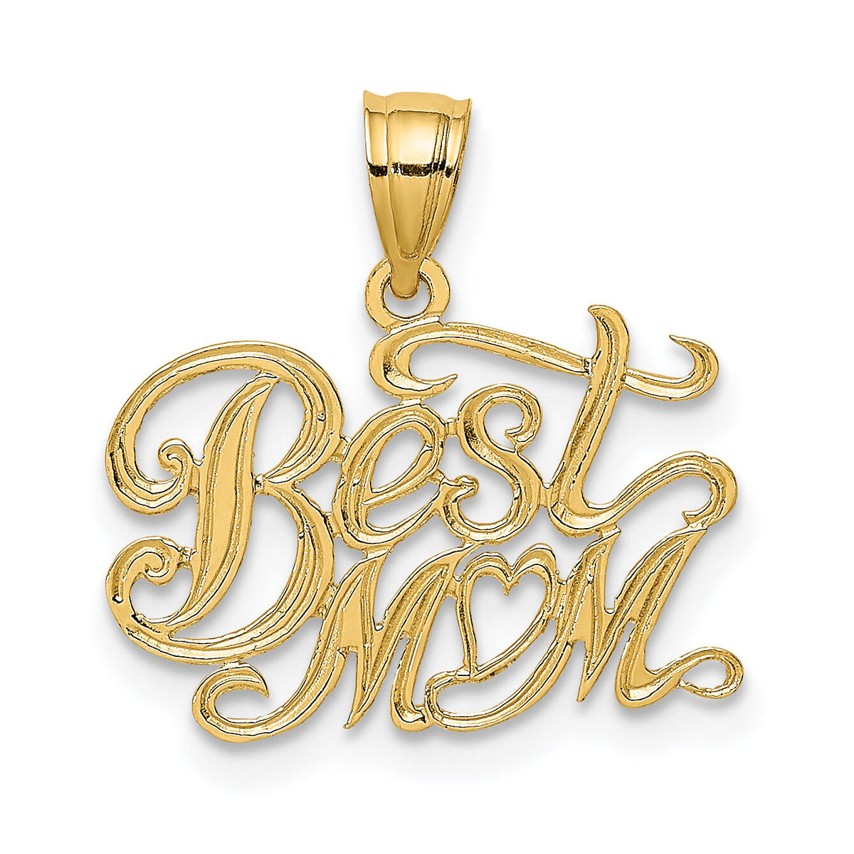 14k BEST MOM Charm-K2664