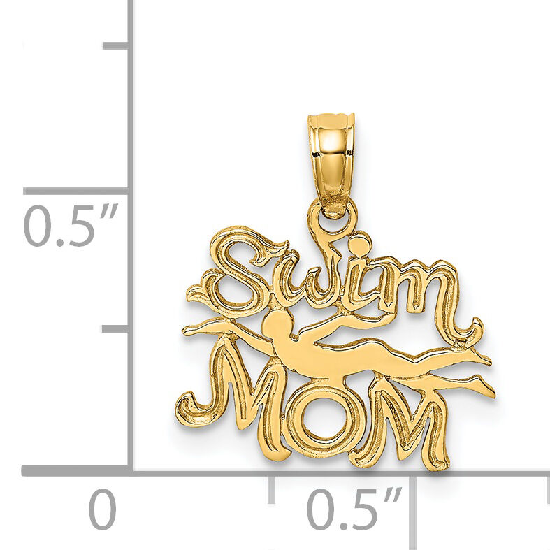 14K SWIM MOM w/Swimmer Charm-K2668