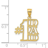 14k #1 DAD Charm-K2685