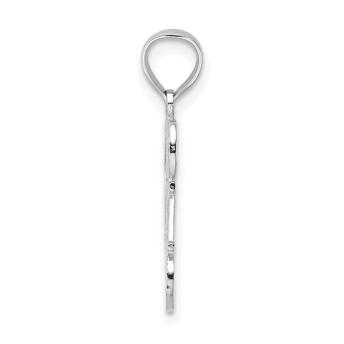 14K White Gold #1 DAD Pendant-K2685W