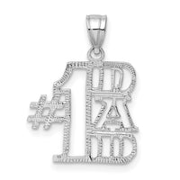 14K White Gold #1 DAD Pendant-K2685W