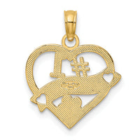 14k #1 WIFE Heart Charm-K2687