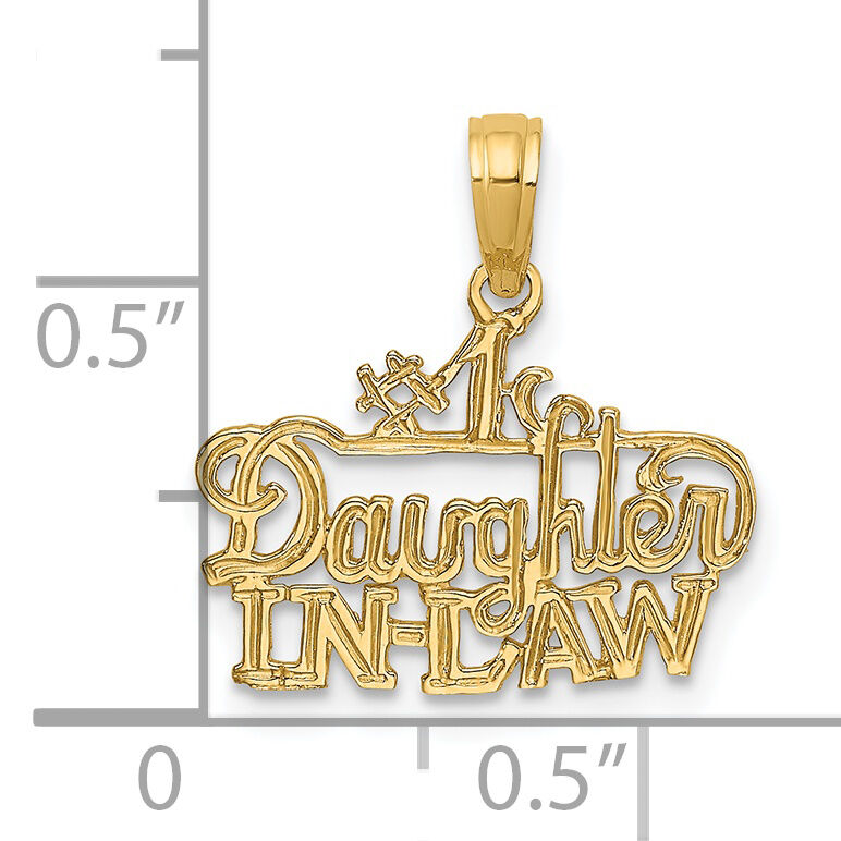 14k #1 DAUGHTER-IN-LAW Charm-K2689