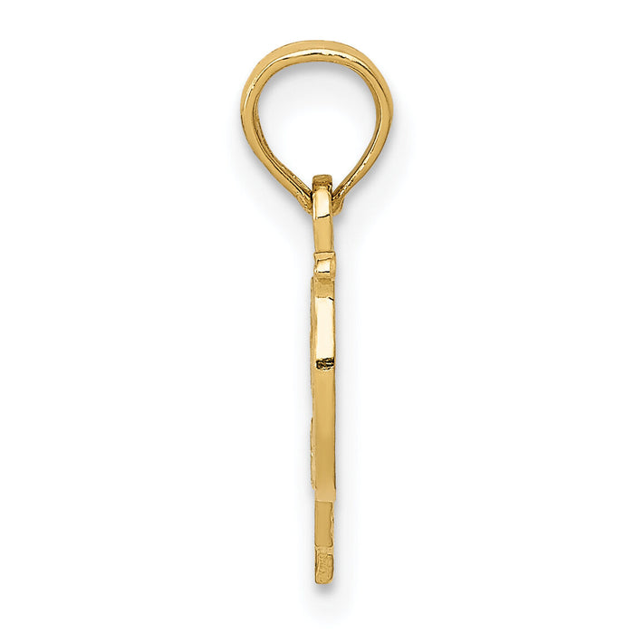 14k I Heart PAPA Charm-K2690