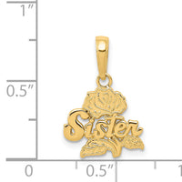 14k SISTER Rose Pendant-K2693