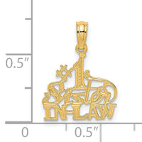 14k #1 SISTER-IN-LAW Charm-K2695