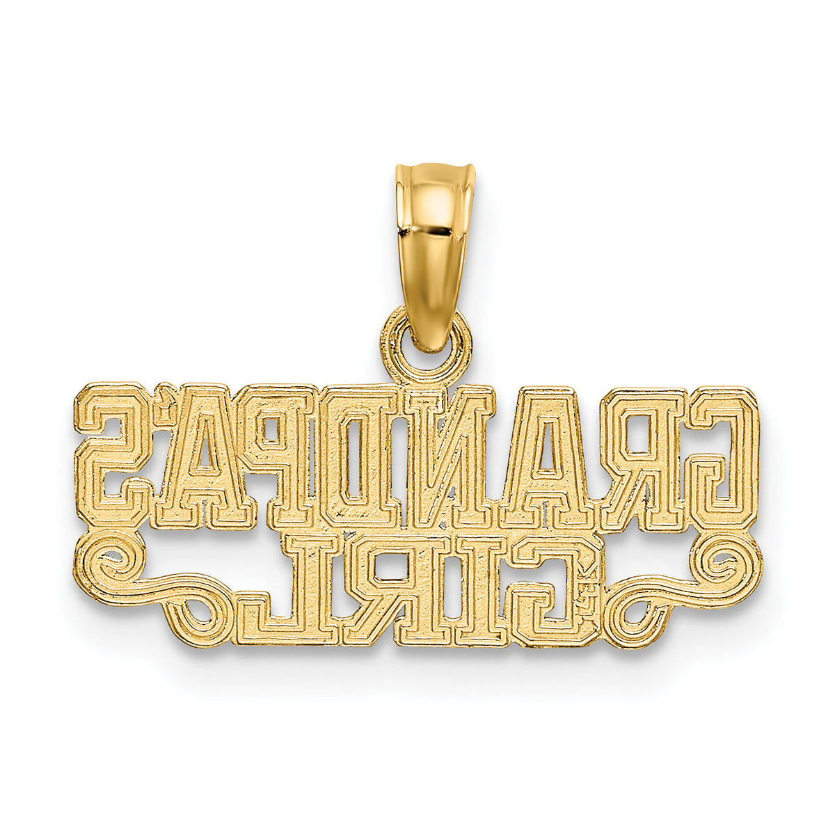 14k GRANDPAS GIRL Charm-K2698