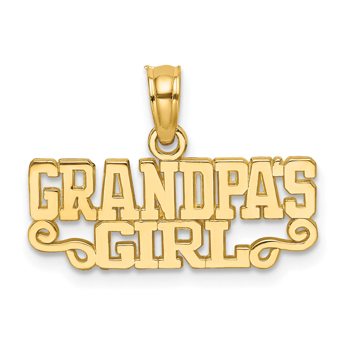 14k GRANDPAS GIRL Charm-K2698