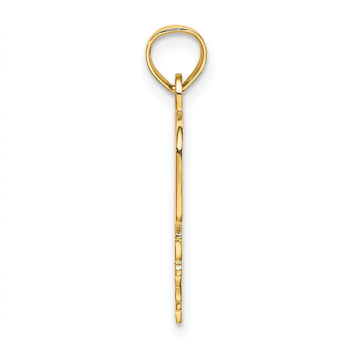 14k DADDYS GIRL Heart Pendant-K2701