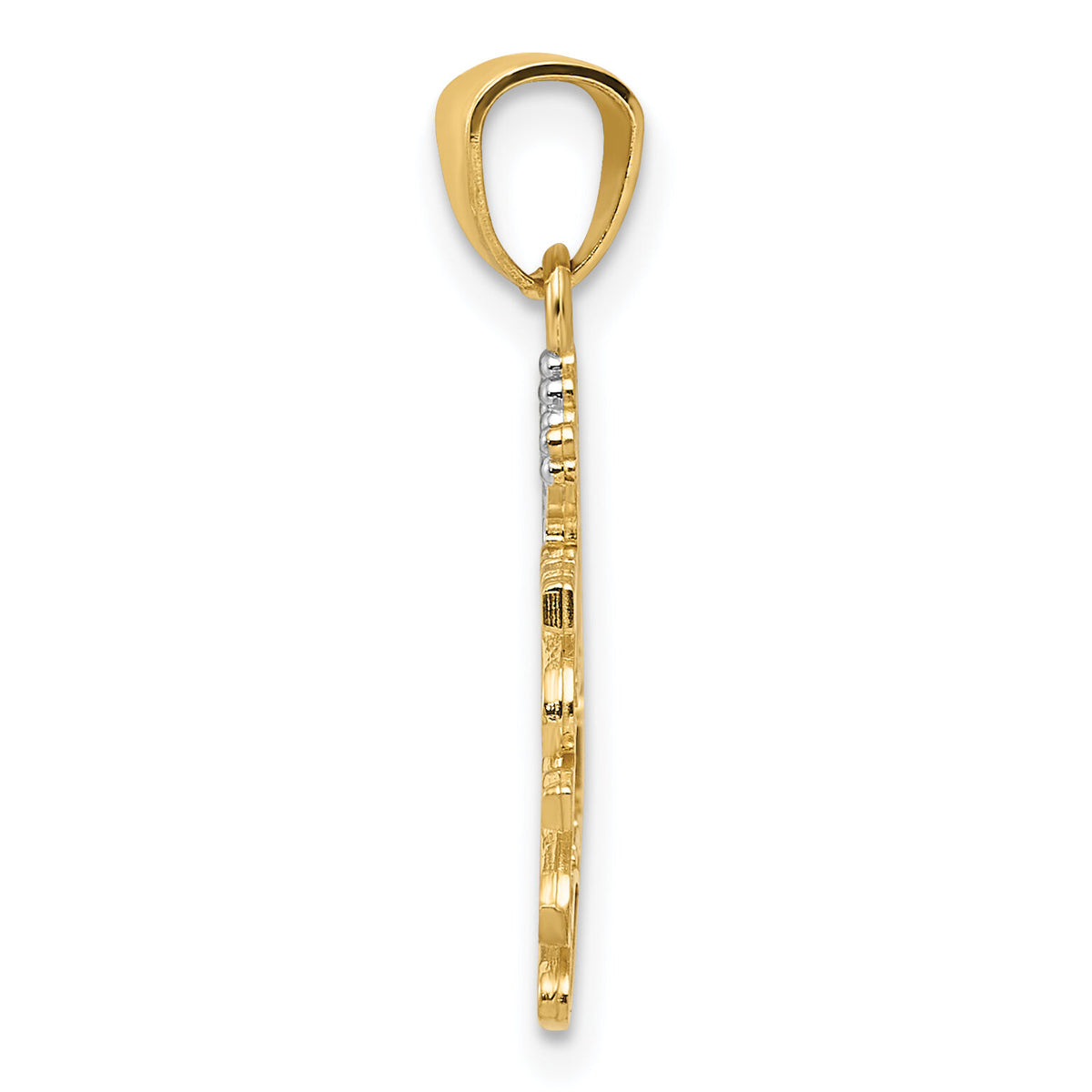 14k and Rhodium DADDYS PRINCESS Pendant-K2702