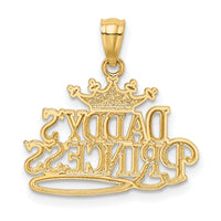 14k and Rhodium DADDYS PRINCESS Pendant-K2702