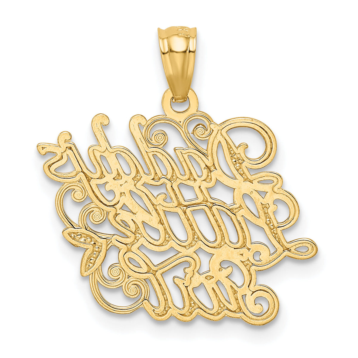 14k and Rhodium DADDYS LITTLE GIRL Pendant-K2703