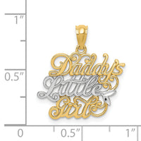 14k and Rhodium DADDYS LITTLE GIRL Pendant-K2703
