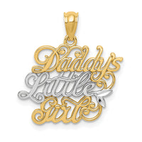 14k and Rhodium DADDYS LITTLE GIRL Pendant-K2703