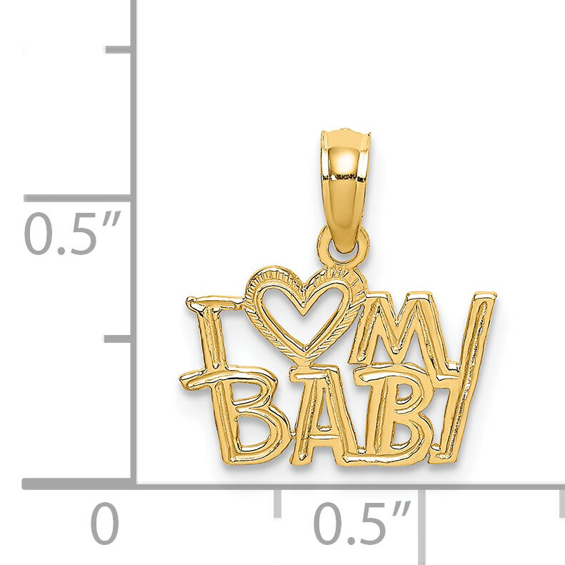 14k I HEART MY BABY Charm-K2704