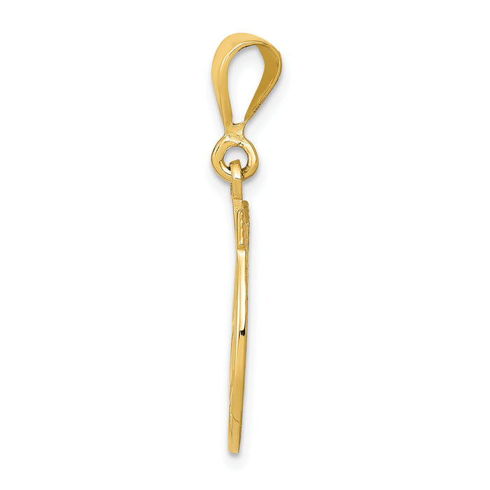 14k Good Luck Clover Pendant-K2739