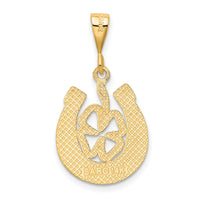 14k Good Luck Clover Pendant-K2739