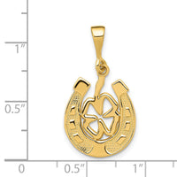 14k Good Luck Clover Pendant-K2739