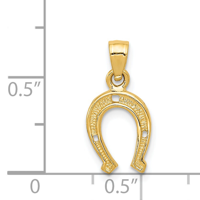 14K Horseshoe Pendant-K2741