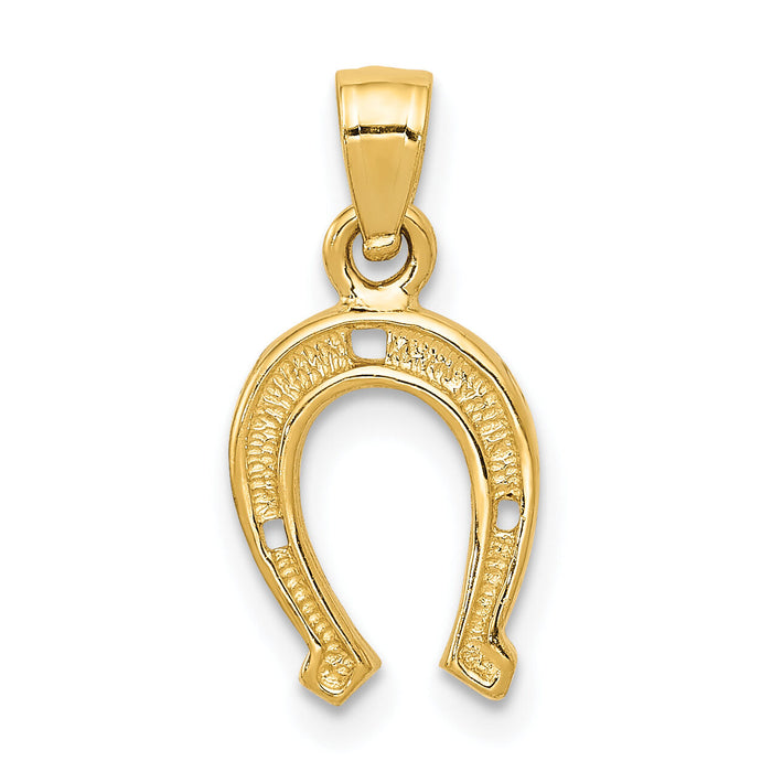 14K Horseshoe Pendant-K2741