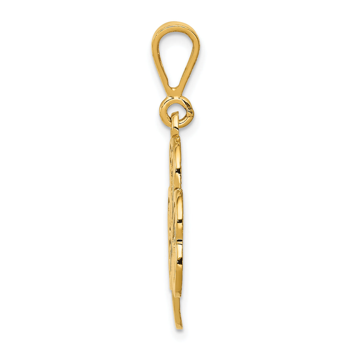 14k Trinity Clover Pendant-K2743