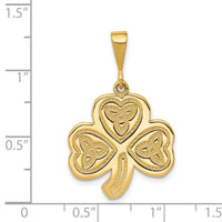 14k Trinity Clover Pendant-K2743