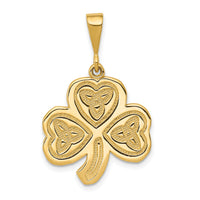 14k Trinity Clover Pendant-K2743