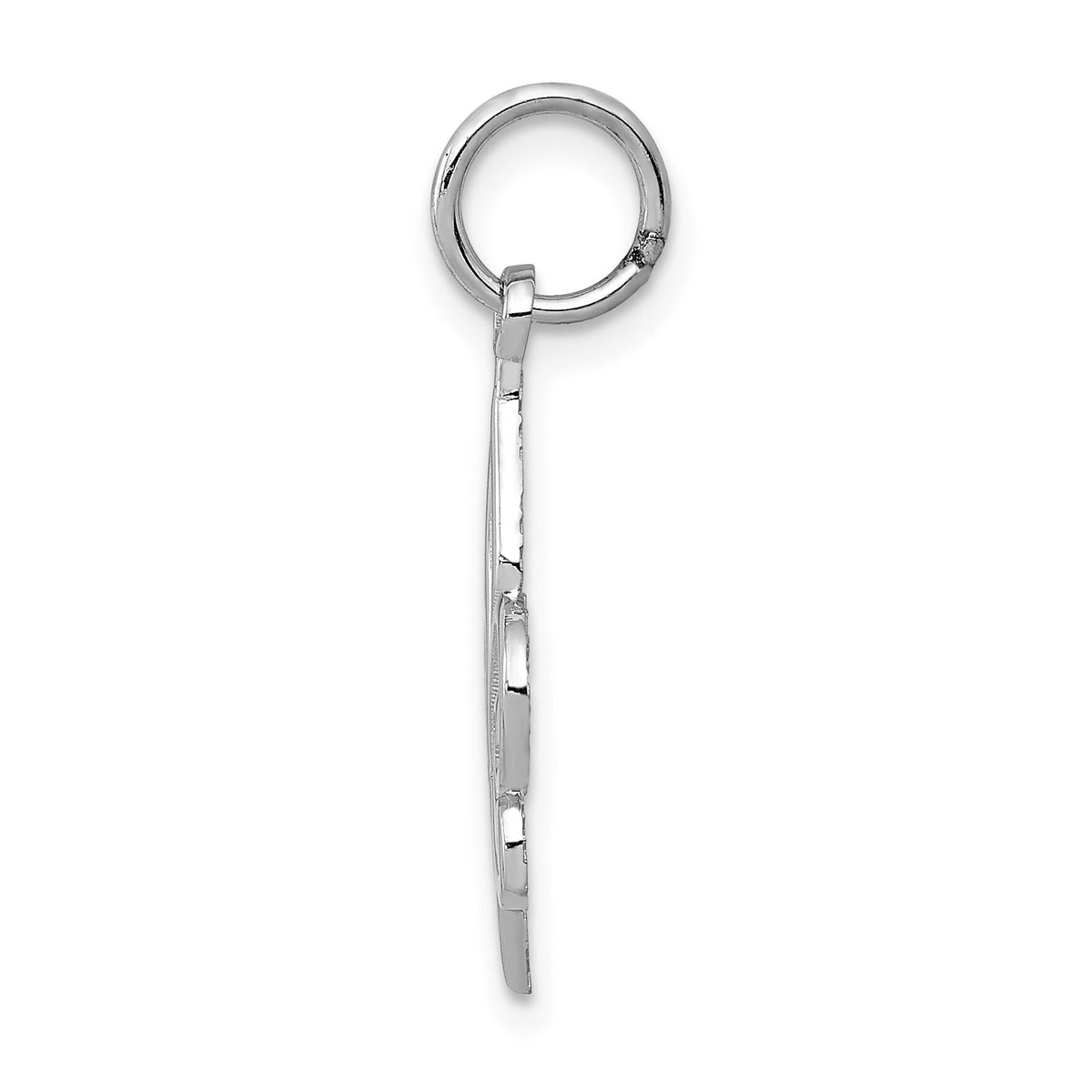 14k White Gold Fleur De Lis Charm-K2757