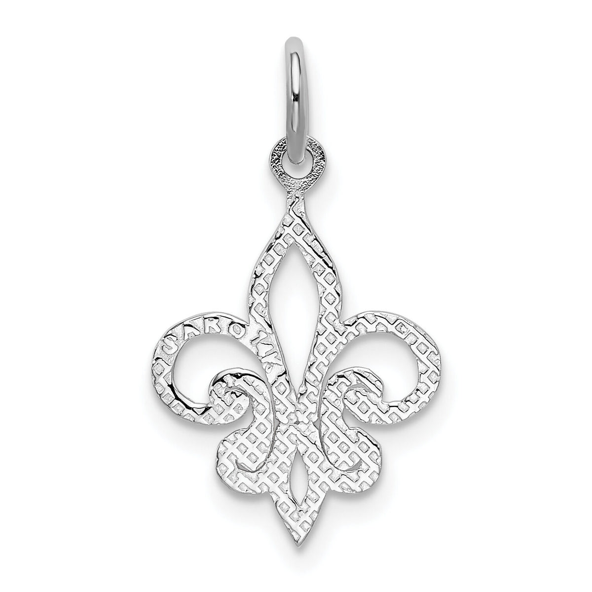 14k White Gold Fleur De Lis Charm-K2757
