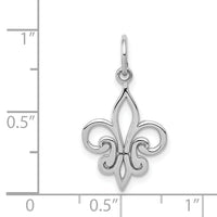 14k White Gold Fleur De Lis Charm-K2757
