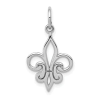 14k White Gold Fleur De Lis Charm-K2757