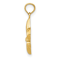 14k Small Fleur-De-Lis Pendant-K2759