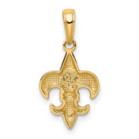 14k Small Fleur-De-Lis Pendant-K2759