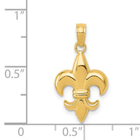 14k Small Fleur-De-Lis Pendant-K2759