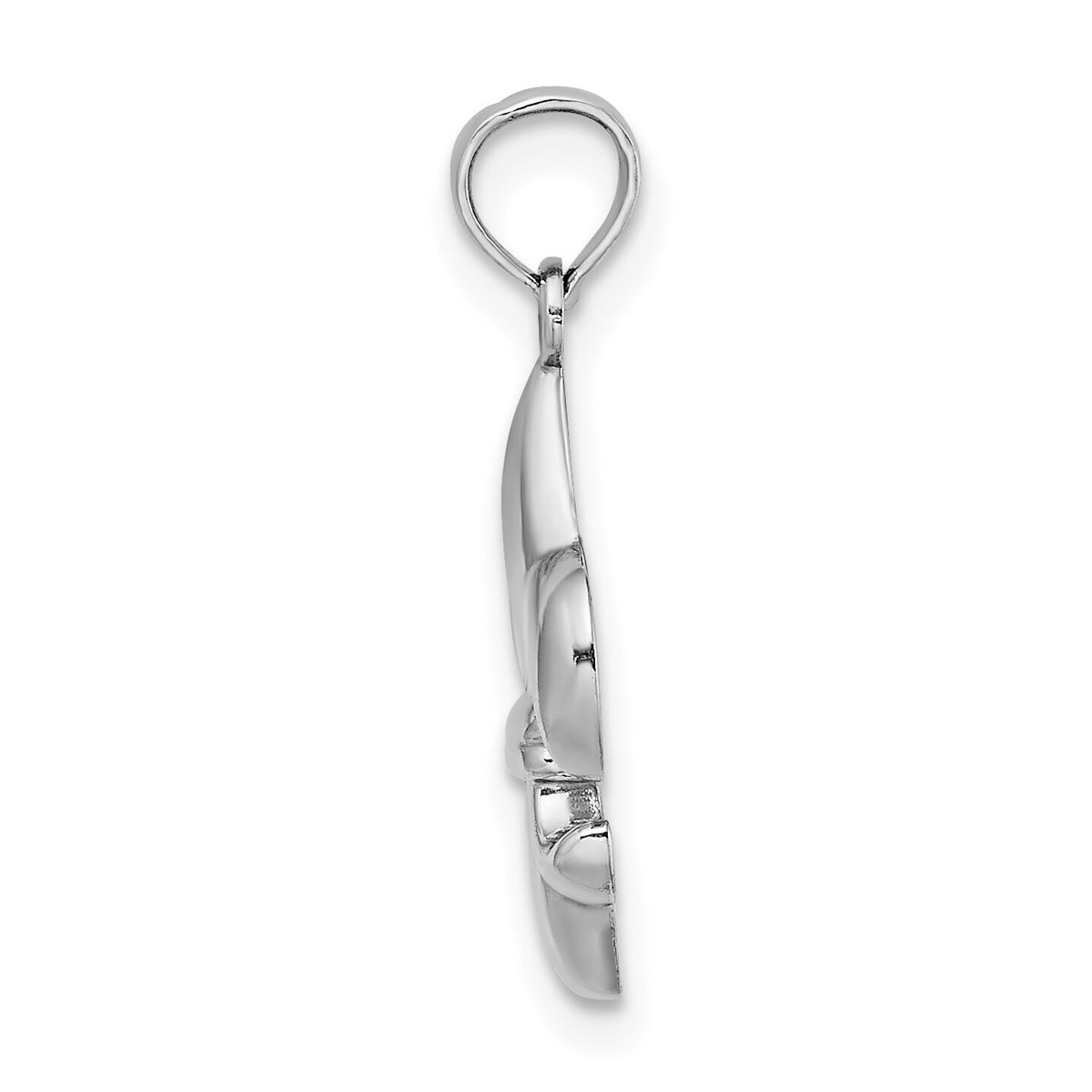 14K White Gold 2-D Small Fleur de Lis Charm-K2759W