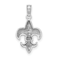 14K White Gold 2-D Small Fleur de Lis Charm-K2759W