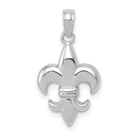 14K White Gold 2-D Small Fleur de Lis Charm-K2759W