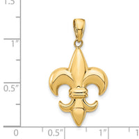 14k Medium Fleur-De-Lis Pendant-K2760