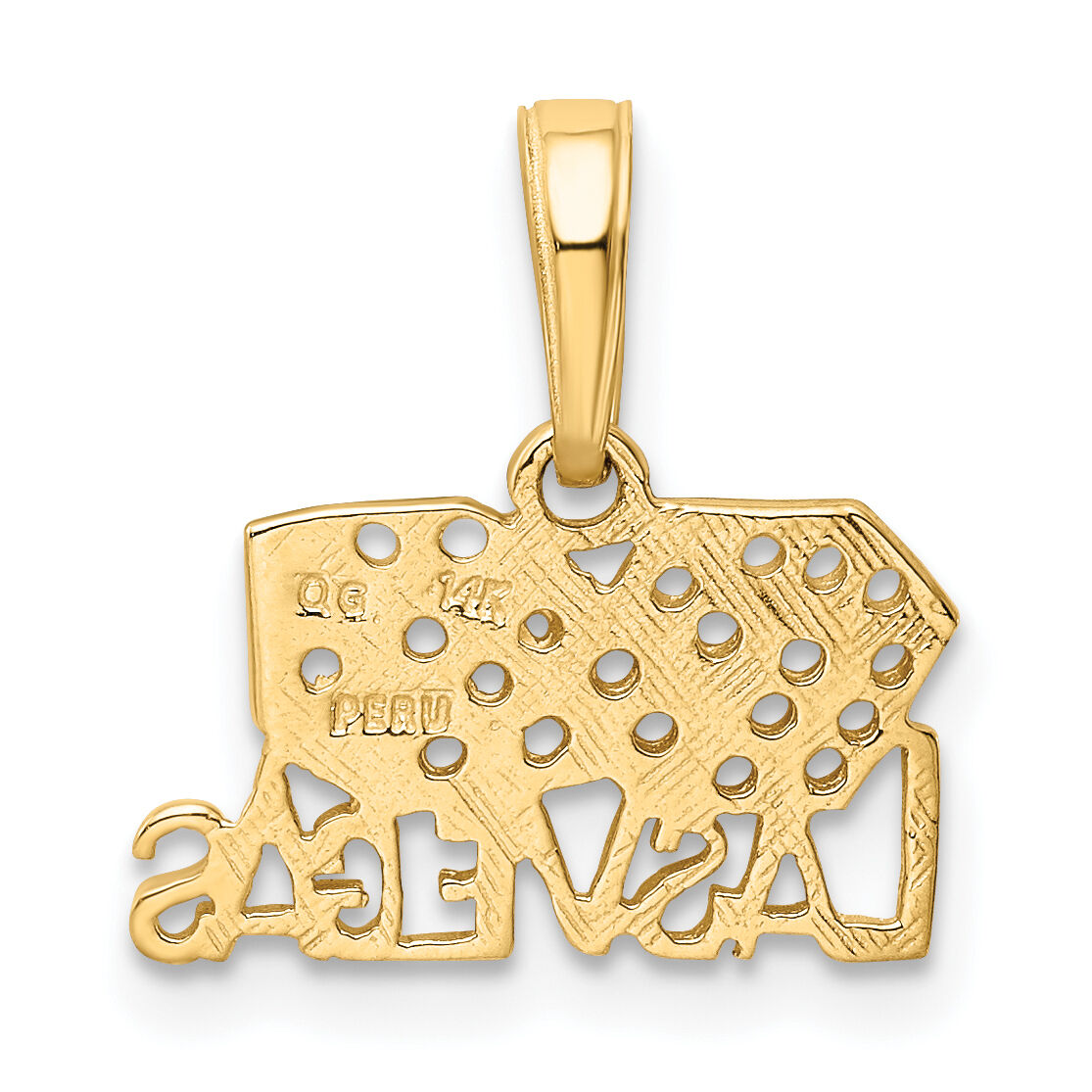 14k LAS VEGAS w/Dice Pendant-K2773