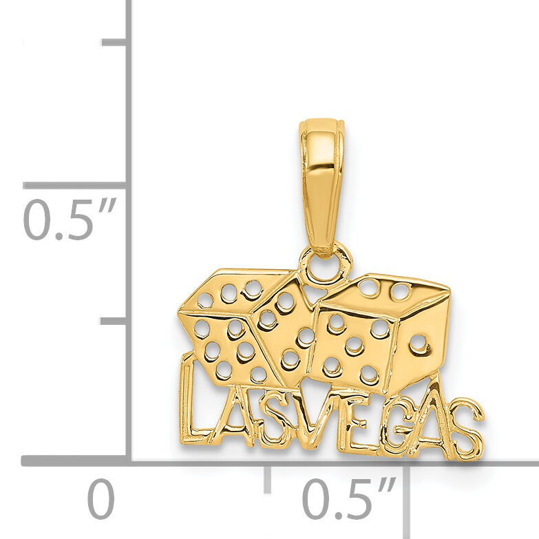 14k LAS VEGAS w/Dice Pendant-K2773