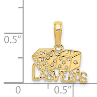 14k LAS VEGAS w/Dice Pendant-K2773