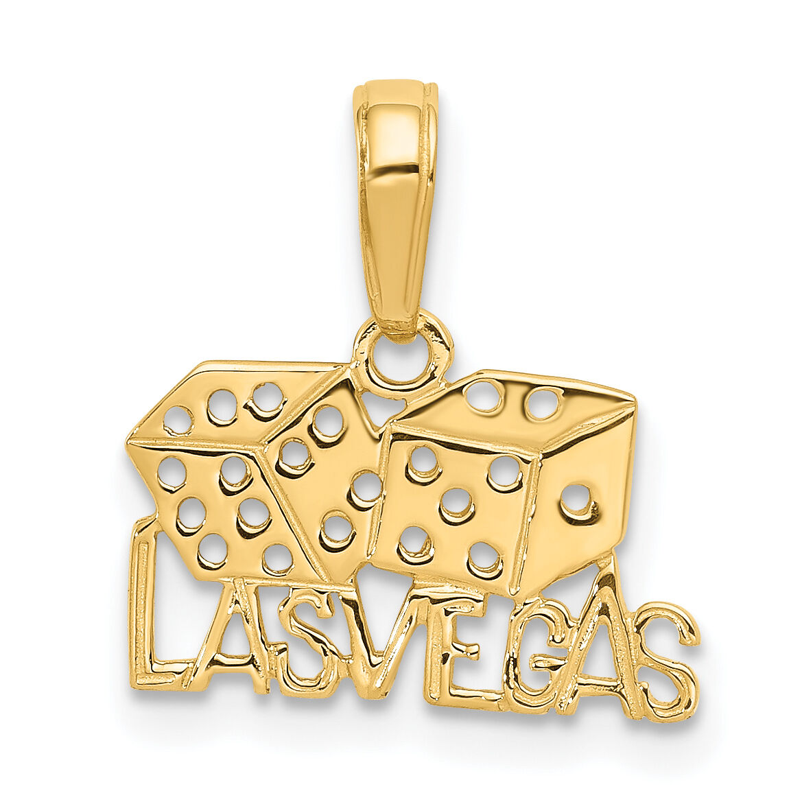 14k LAS VEGAS w/Dice Pendant-K2773