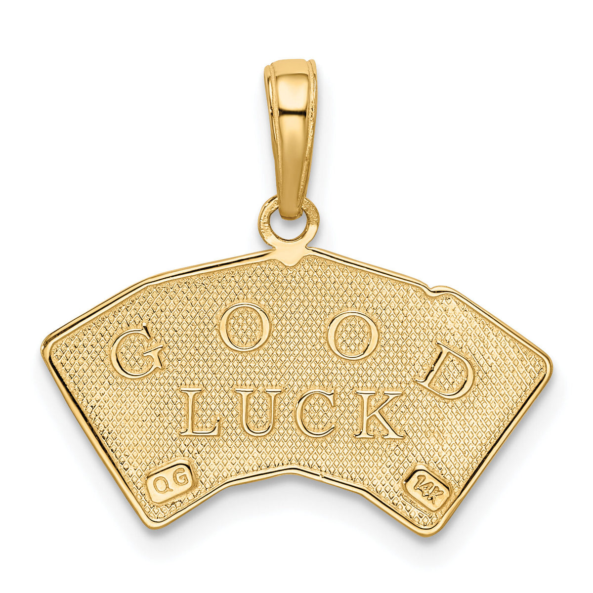 14k Aces Playing Cards Pendant-K2774