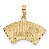 14k Aces Playing Cards Pendant-K2774
