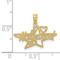 14k I HEART HOLLYWOOD Star Charm-K2786