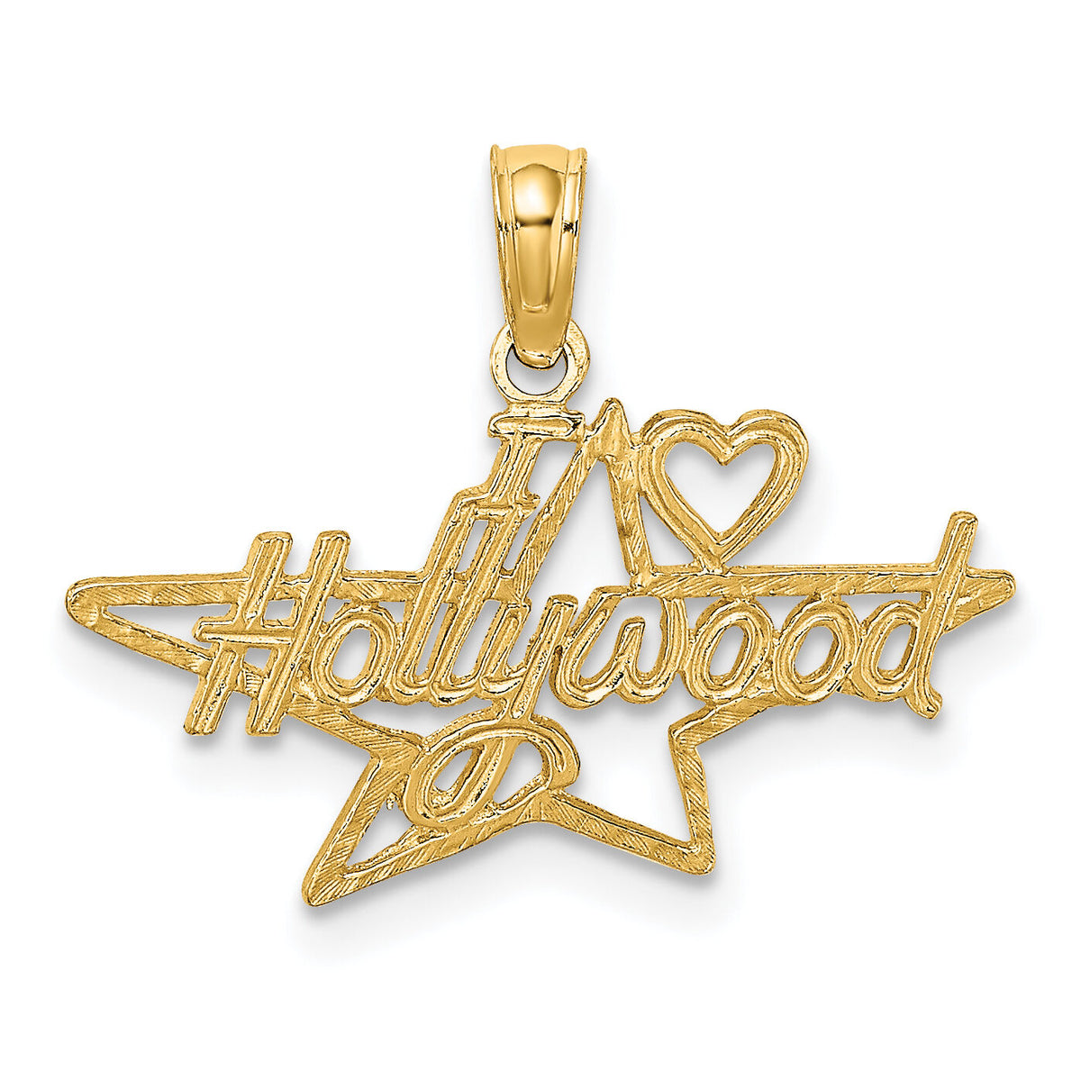 14k I HEART HOLLYWOOD Star Charm-K2786