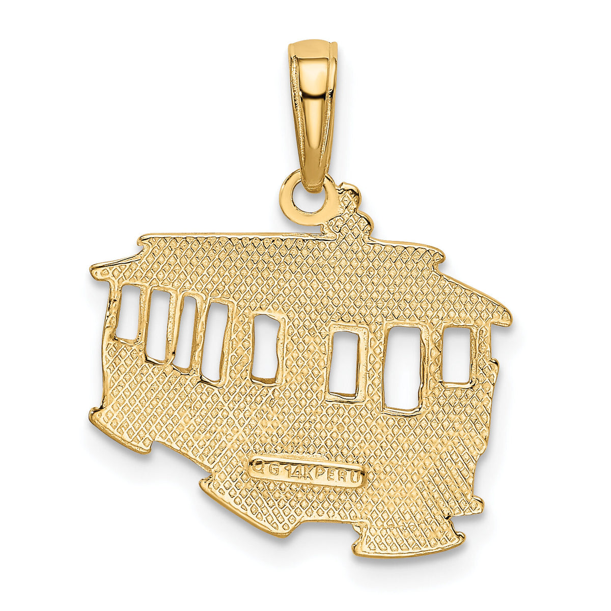 14k Cable Car Pendant-K2787