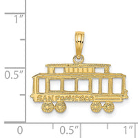 14k SAN FRANCISCO Cable Car Charm-K2788