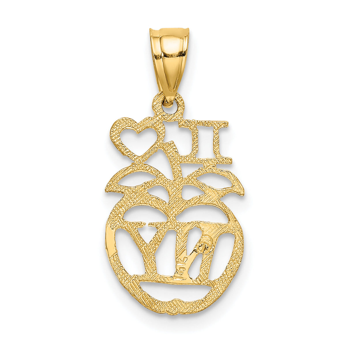 14K I HEART NY Apple Charm-K2790